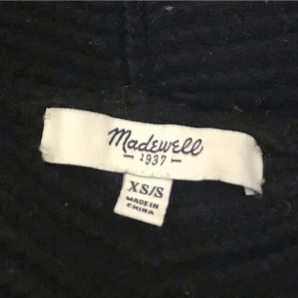 Madewell Sculptor Cardigan Sweater Cocoon Merino Wool Chevron Knit Dolman Sleeve - Picture 7 of 14